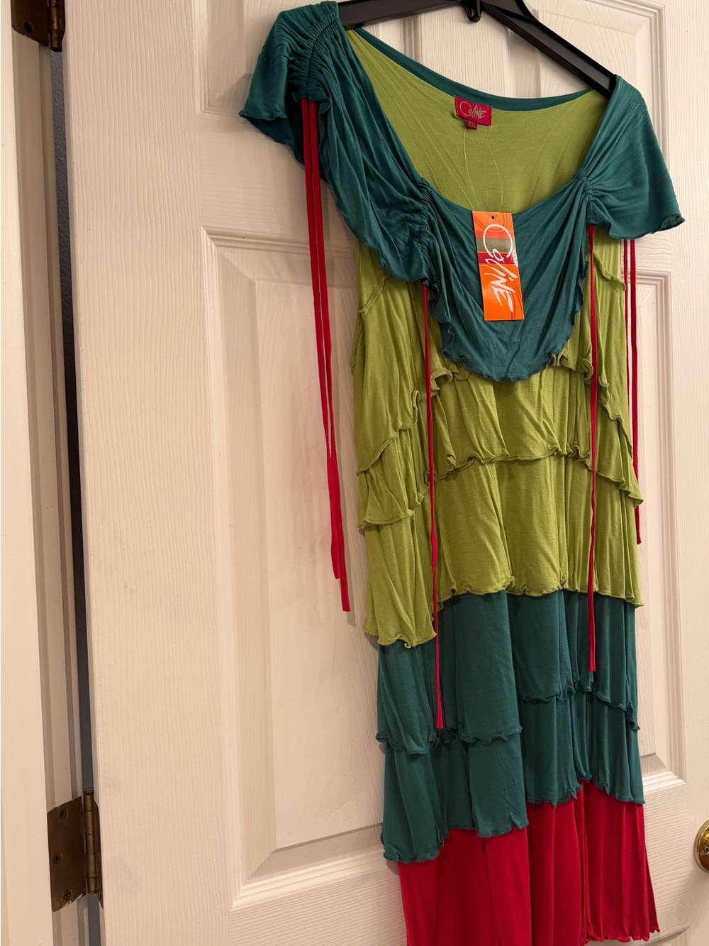 NWT Coline French Boho Fairycore Layered Off-Shoulder Dress